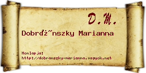 Dobránszky Marianna névjegykártya