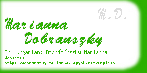 marianna dobranszky business card